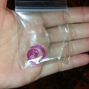 Purple glitter spiral